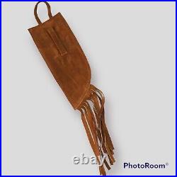 Native American Indian Cree Beads Knife Sheath Leather Cover