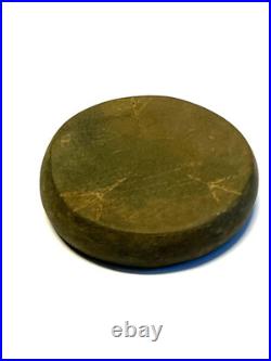 Native American Indian Engraved Fort Ancient Discoidal & COA Grade 10 Ohio