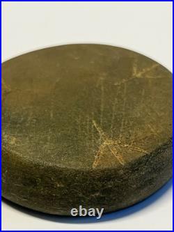 Native American Indian Engraved Fort Ancient Discoidal & COA Grade 10 Ohio
