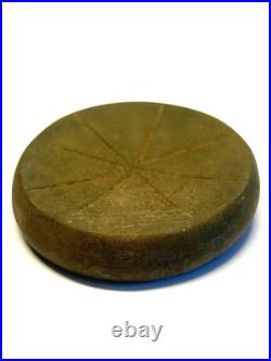 Native American Indian Engraved Fort Ancient Discoidal & COA Grade 10 Ohio