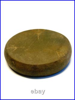Native American Indian Engraved Fort Ancient Discoidal & COA Grade 10 Ohio