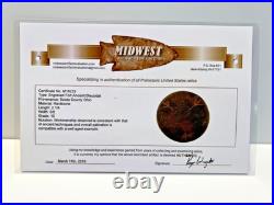 Native American Indian Engraved Fort Ancient Discoidal & COA Grade 10 Ohio