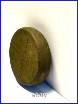 Native American Indian Engraved Fort Ancient Discoidal & COA Grade 10 Ohio
