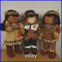 Native American Indian Figurines Pilgrim Prima Creations Thanksgiving Decor