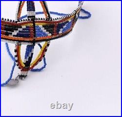Native American Indian Forehead Headdress Necklace Beaded