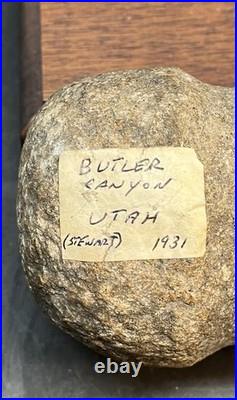 Native American Indian Grooved Hammer Stone Artifact, Butler Canyon, Utah