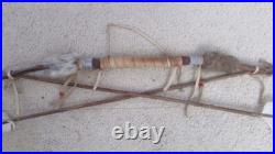 Native American Indian Hand Crafted Bow And Arrow Wall Hanging