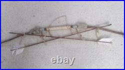 Native American Indian Hand Crafted Bow And Arrow Wall Hanging
