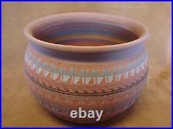 Native American Indian Hand Etched Inside and Out Pot Gilmore