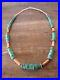 Native American Indian Hand Strung Turquoise Copper Graduated Saucer Bead Nec