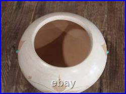 Native American Indian Handmade Clay Floral Pottery by Marcella Yepa