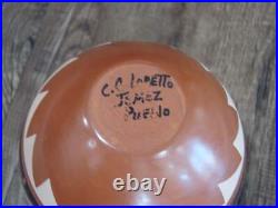 Native American Indian Handmade Clay Seed Pot by CG Loretto