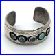 Native American Indian Handmade Sterling Silver Turquoise Navajo Cuff Bracelet