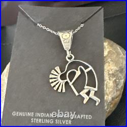 Native American Indian Kokopelli Navajo Sterling Silver Pendant 17966