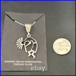 Native American Indian Kokopelli Navajo Sterling Silver Pendant 17966