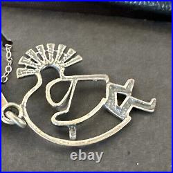 Native American Indian Kokopelli Navajo Sterling Silver Pendant 17966