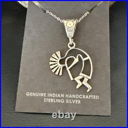 Native American Indian Kokopelli Navajo Sterling Silver Pendant 17966