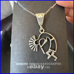 Native American Indian Kokopelli Navajo Sterling Silver Pendant 17966