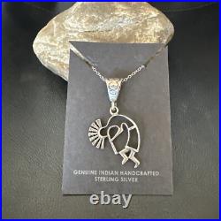 Native American Indian Kokopelli Navajo Sterling Silver Pendant 17966