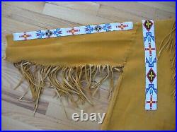 Native American Indian Leather And Beaded War Shirt