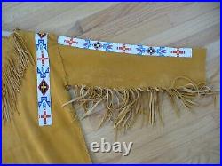 Native American Indian Leather And Beaded War Shirt