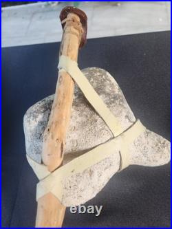 Native American Indian Lot Rawhide Shaman, Turtle Rattle, Hunting Hammer, Art