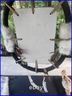 Native American Indian Lot Rawhide Shaman, Turtle Rattle, Hunting Hammer, Art