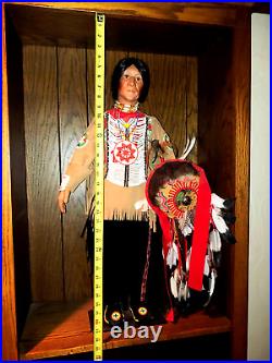 Native American Indian Male Brave Figure By Nanci -The Timeless Collection withCOA