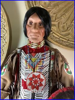 Native American Indian Male Brave Figure By Nanci -The Timeless Collection withCOA