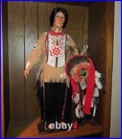 Native American Indian Male Brave Figure By Nanci -The Timeless Collection withCOA