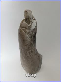 Native American Indian Mother & Child Sculpture / 20th C. Alvin Marshall