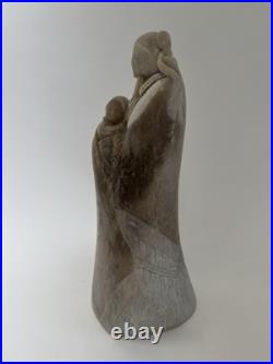 Native American Indian Mother & Child Sculpture / 20th C. Alvin Marshall