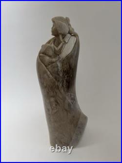Native American Indian Mother & Child Sculpture / 20th C. Alvin Marshall