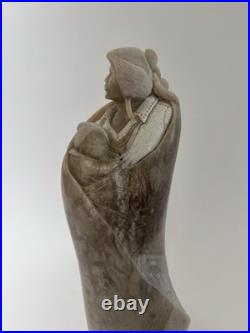 Native American Indian Mother & Child Sculpture / 20th C. Alvin Marshall
