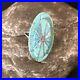 Native American Indian Navajo Blue Turquoise Inlay Band Ring Sz 7.5 18762