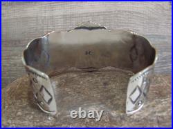 Native American Indian Nickel Silver & Turquoise Bracelet by Cleveland