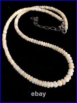 Native American Indian Opal Ethiopian Sterling Silver Bead Necklace 8746