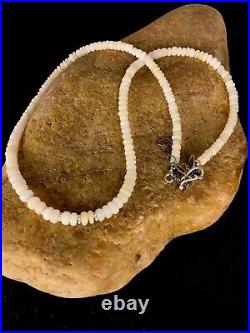 Native American Indian Opal Ethiopian Sterling Silver Bead Necklace 8746