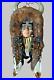 Native American Indian Painted Spirit Mask Handmade Wall Hanging 25 In