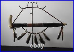 Native American Indian Peace Pipe Decor By Larry Cly Navajo About 18 1/4 GY7