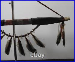 Native American Indian Peace Pipe Decor By Larry Cly Navajo About 18 1/4 GY7