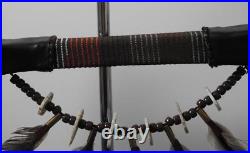 Native American Indian Peace Pipe Decor By Larry Cly Navajo About 18 1/4 GY7