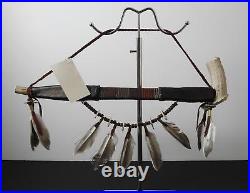 Native American Indian Peace Pipe Decor By Larry Cly Navajo About 18 1/4 GY7