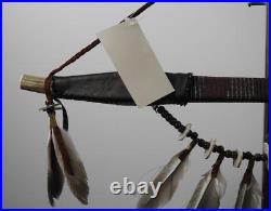 Native American Indian Peace Pipe Decor By Larry Cly Navajo About 18 1/4 GY7
