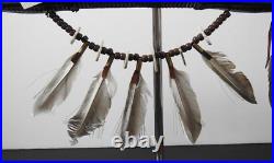 Native American Indian Peace Pipe Decor By Larry Cly Navajo About 18 1/4 GY7