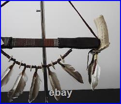 Native American Indian Peace Pipe Decor By Larry Cly Navajo About 18 1/4 GY7