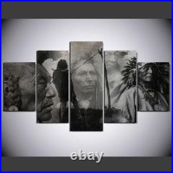 Native American Indian People Poster 5 Panel Canvas Print Wall Art Home Decor