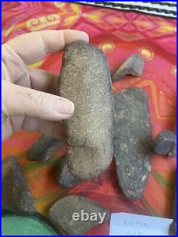 Native American Indian Pestle Stone Tools Lot Nice! Incised, Markings Nice