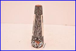 Native American Indian Pottery Acoma FINE LINE ETCHED Pictorial Vase kokopelli