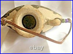 Native American Indian Pottery sandstone pouch canteen